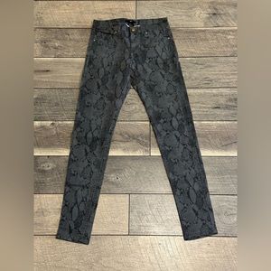 H&M Animal Print Gray Skinny Pants